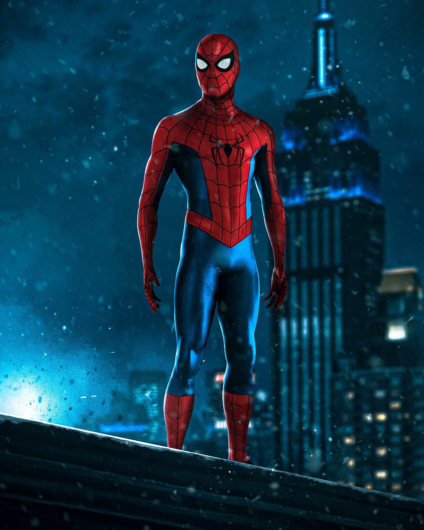 Spiderman No Way Home, New York, Christmas, No way home, Tom Holland, Peter Parker, Comics, MCU HD phone wallpaper