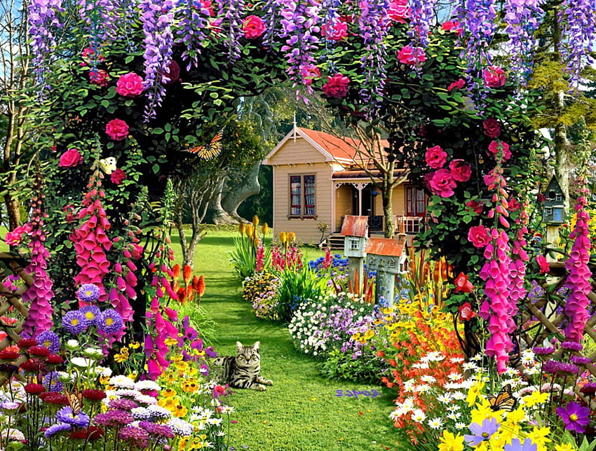 Garden, Home Garden HD wallpaper | Pxfuel