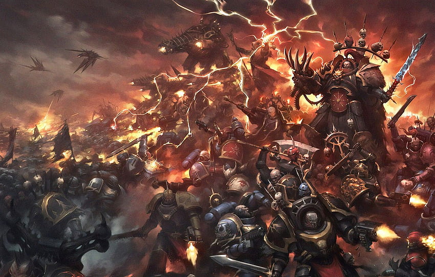 artwork, ultramarines, Warhammer 40 000, Black Legion HD wallpaper