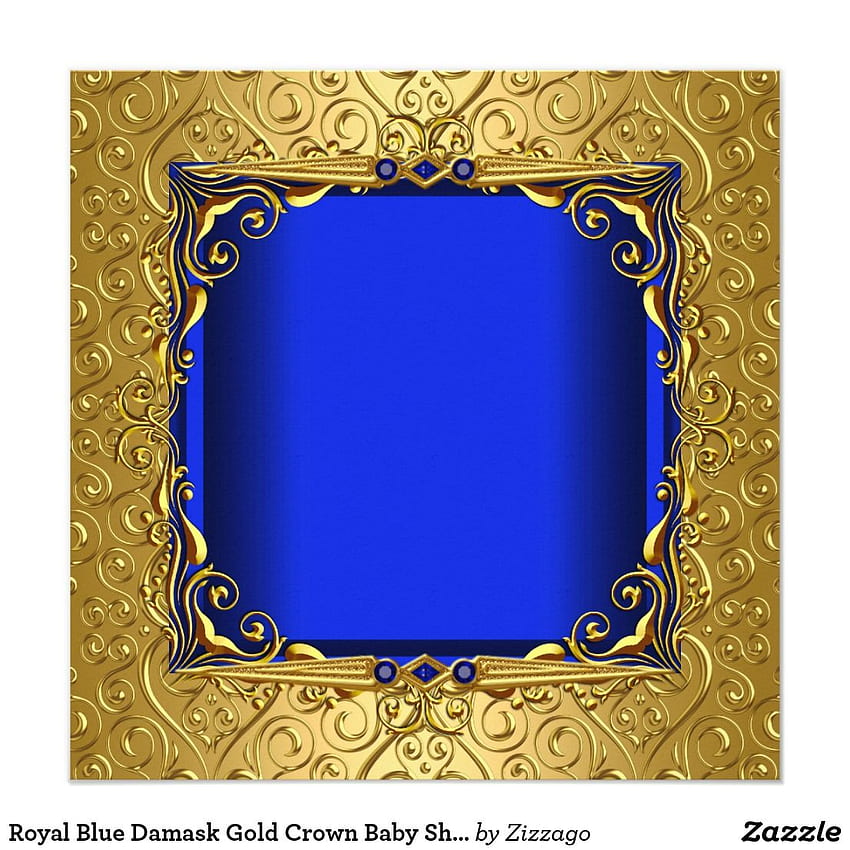 Royal Blue Damask Gold Crown Baby Shower Boy Invitación PEQUEÑA en 2021. Royal blue , Crown baby shower, Blue and gold , Royal Gold fondo de pantalla del teléfono