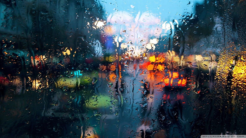 Rainy Day, Pixel Rain HD wallpaper