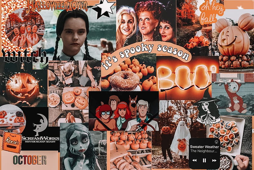 Halloween Laptop Collage, Movies Collage HD wallpaper
