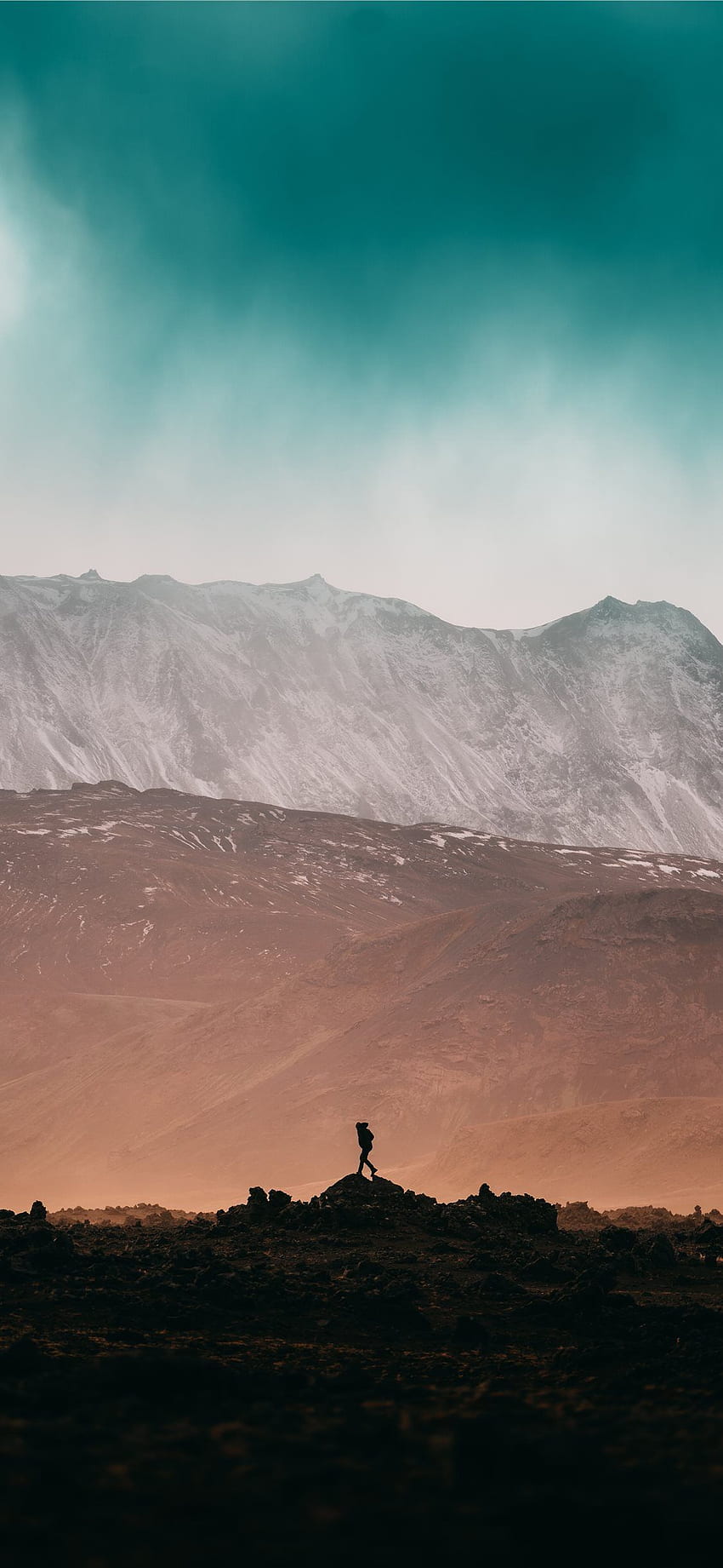 Най-добрият исландски iPhone X, Исландските планини HD тапет за телефон