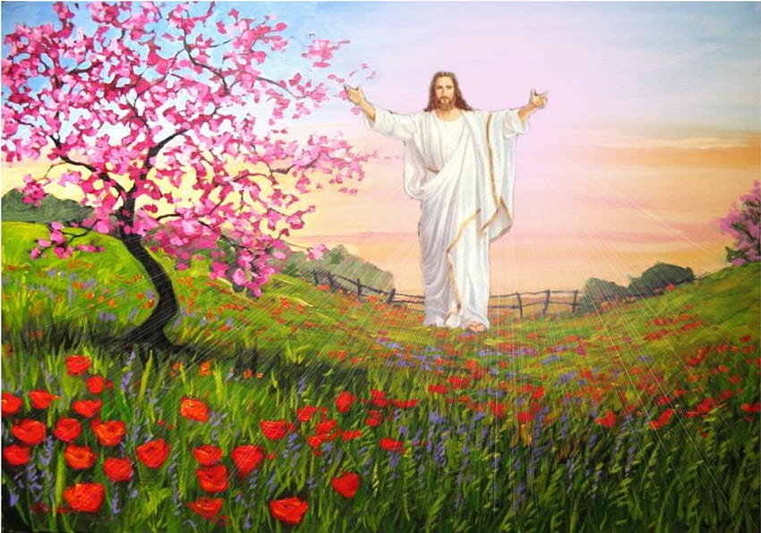 páscoa, primavera da alma, deus, jesus, cristo, páscoa, primavera papel de parede HD