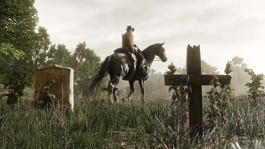 Balade à cheval, jeu vidéo, Red Dead Redemption 2 Fond d'écran HD