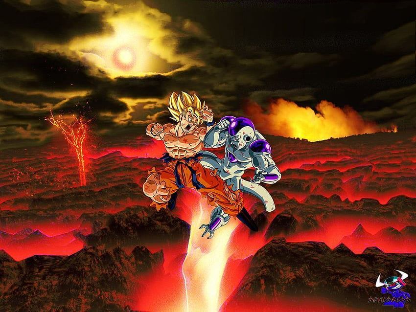 SSJ Goku gegen Frieza. dbz HD-Hintergrundbild