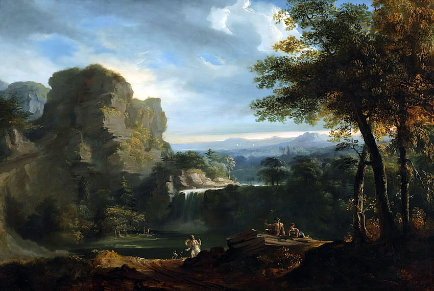 John Martin Classic Art Painting Classical Art Arcadian Landscape Artwork Nature - Resolution: HD wallpaper