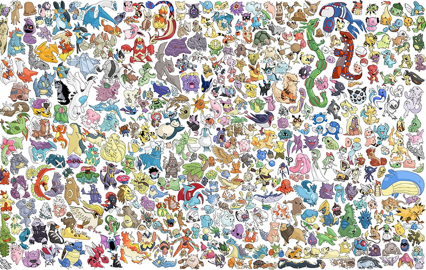 すべてのポケモン - Se Alle Pokemon - & Background, Pokemon Nature 高画質の壁紙