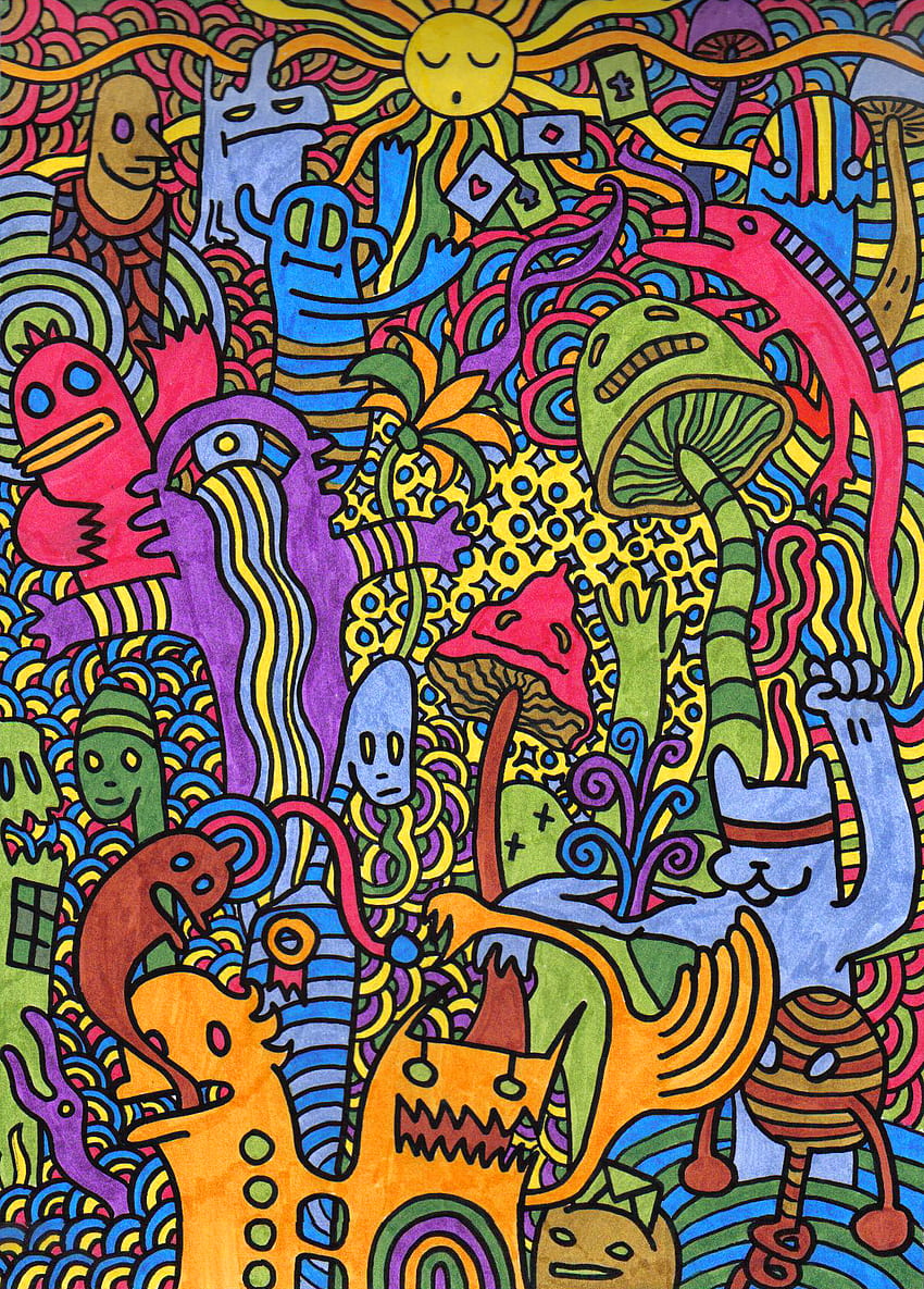 Psychedelic art: Fine psychedelic . Hippie painting, Hippie , Psychedelic drawings HD phone wallpaper