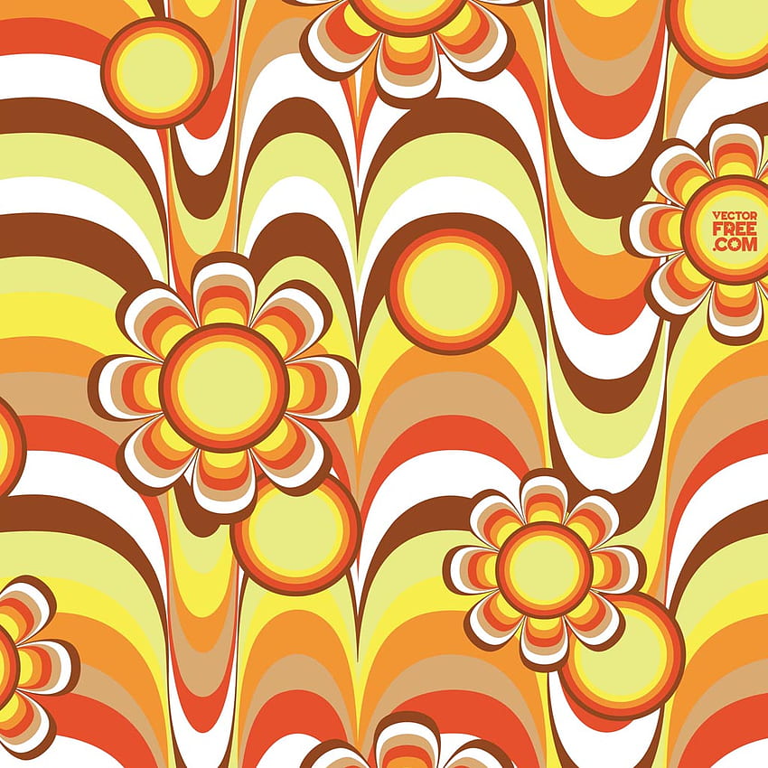 Retro Wallpaper Groovy Vector Images over 6100