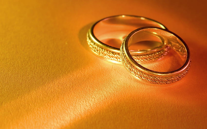 за златни брачни халки Cool, златен пръстен HD тапет