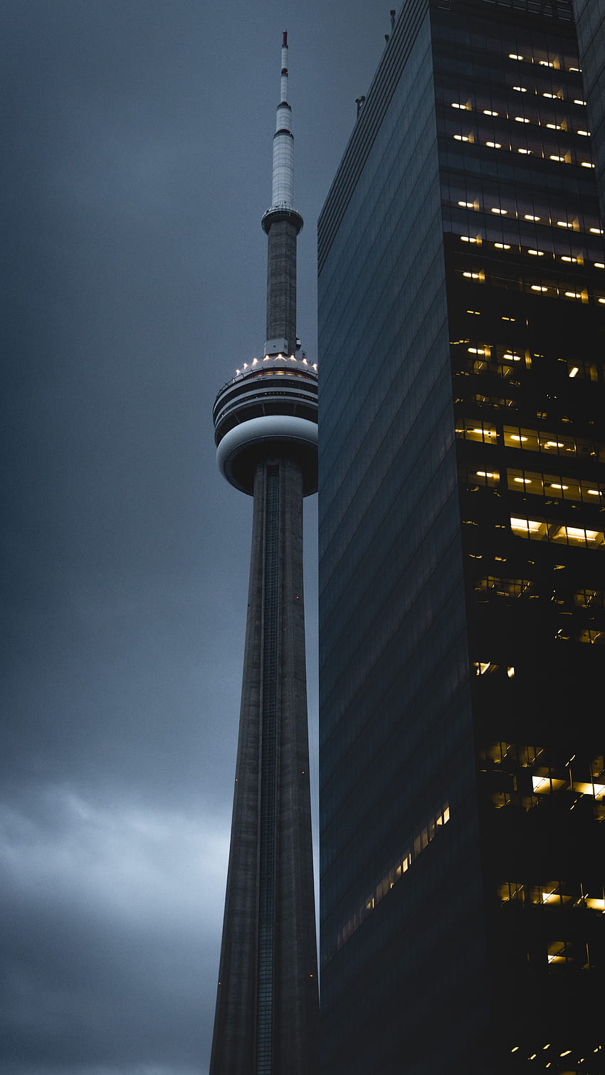 CN Tower'ın harikası! 2019'da. Toronto'da HD telefon duvar kağıdı