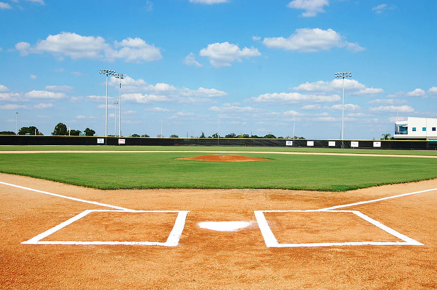 素敵な野球場の背景ハノーバー ダイヤモンド スポーツ、ソフトボール ダイヤモンド 高画質の壁紙