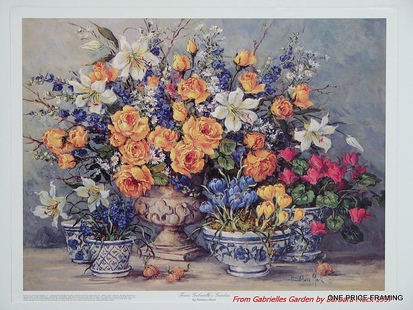Kwiaty lata, kwiaty, kolory, różnorodność, lato, kwiaty, pojemniki, kwiaty, miski, porcelana Tapeta HD