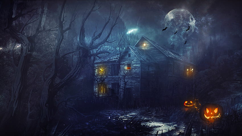 Halloween Night Moon – Festival Collections HD wallpaper