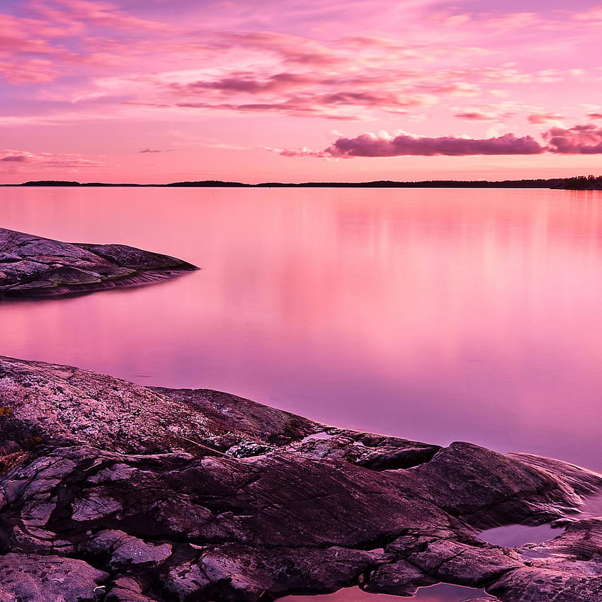 Pink Lake iPad Air , Nature , , and Background HD phone wallpaper