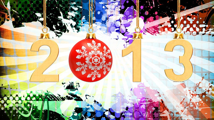 .Happy New Year 2013.、新年、その他、火花、創造的な既成品、お祝い、愛の四季、抽象的、光、2013 年、クリスマス、クリスマス、新年、飾る 高画質の壁紙