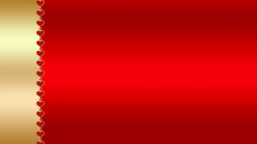 Red Gold Hearts Background Design – Clean Public Domain HD wallpaper