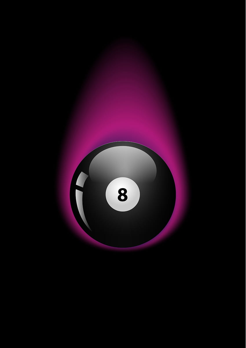 Pink 8 ball, sports, black, pool, ball8, billiards HD phone wallpaper