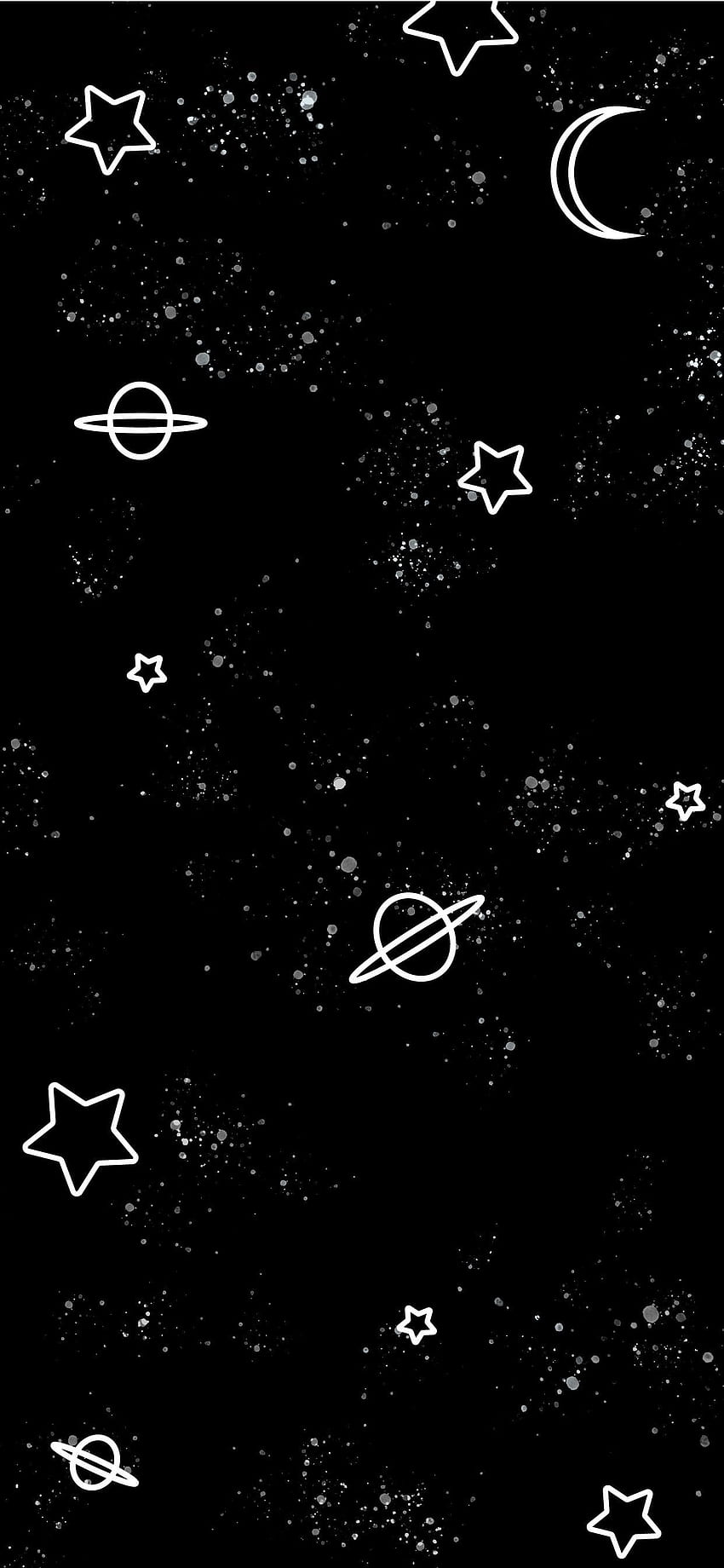 Black space, black, star, stars, HD phone wallpaper