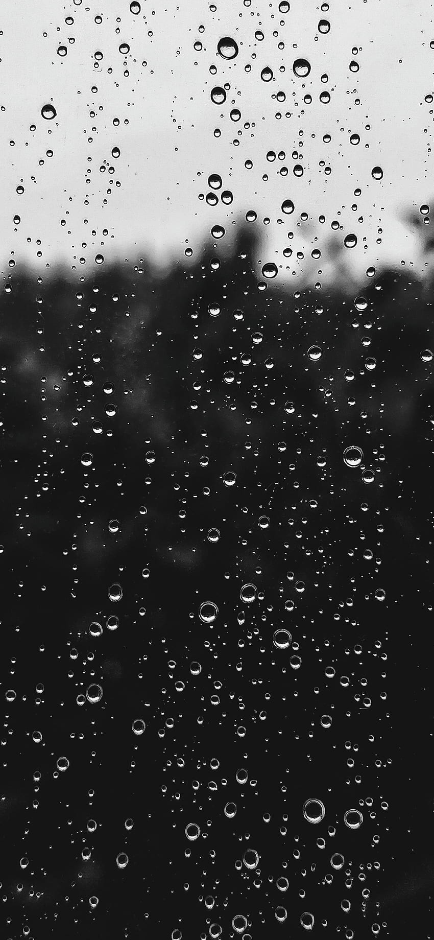 Regentropfen für iPhone 11, Pro Max, X, 8, 7, 6 - auf 3, Schwarzer Regen HD-Handy-Hintergrundbild