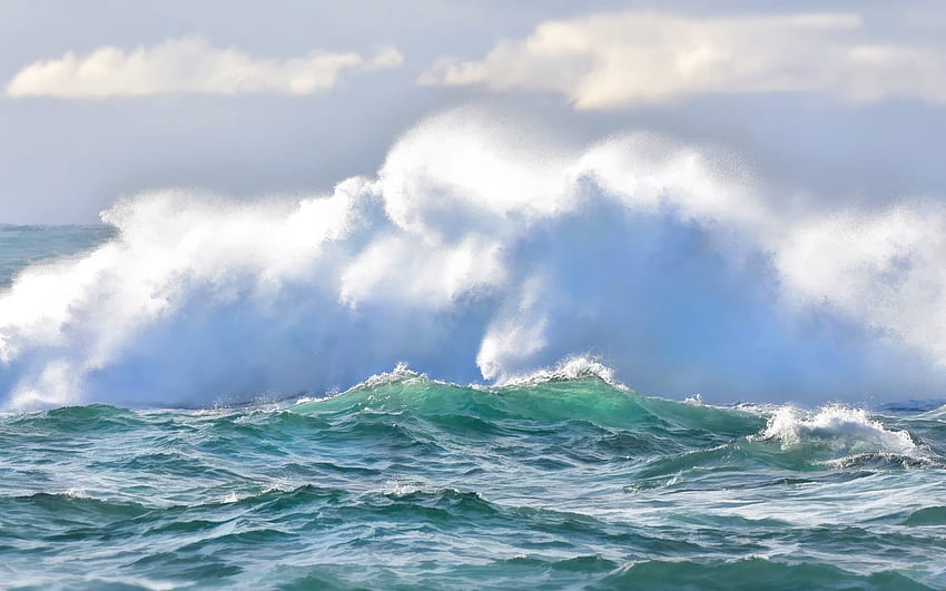 Океанска вълна в Орегон, Америка, океан, вълна, пръски HD тапет