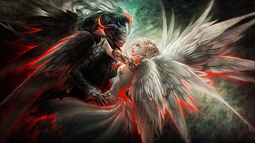 Demon And Angel Anime HD wallpaper