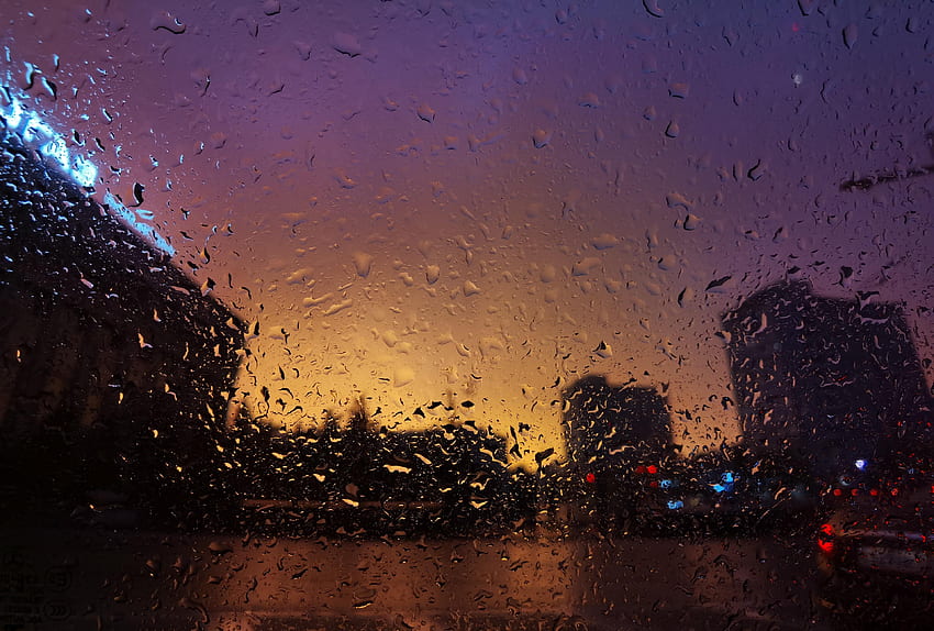 Rain, Drops, , , Glass, Gradient, Blurred, Fuzzy HD wallpaper
