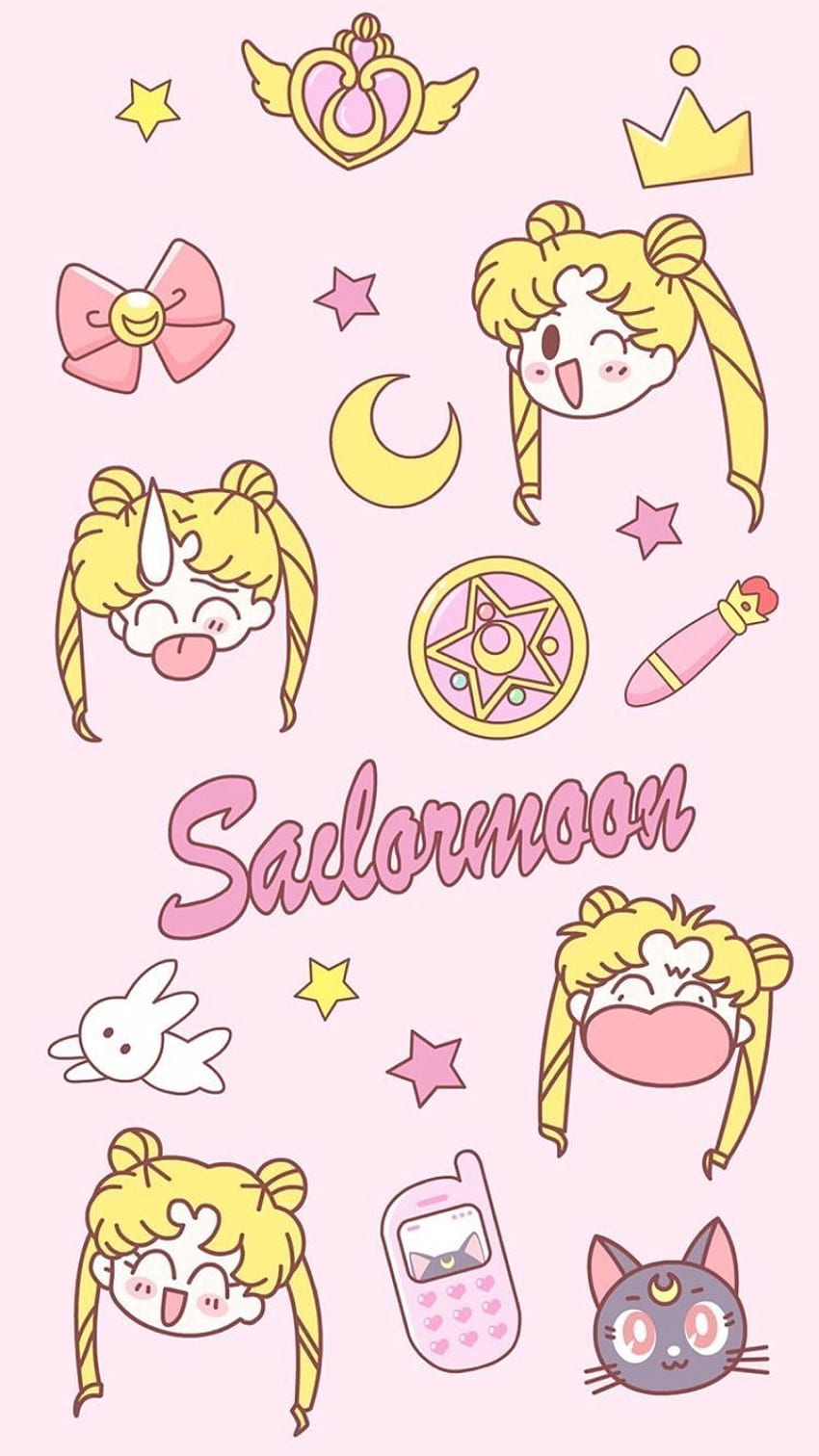 Sailor Moon Kawaii Fond d'écran de téléphone HD