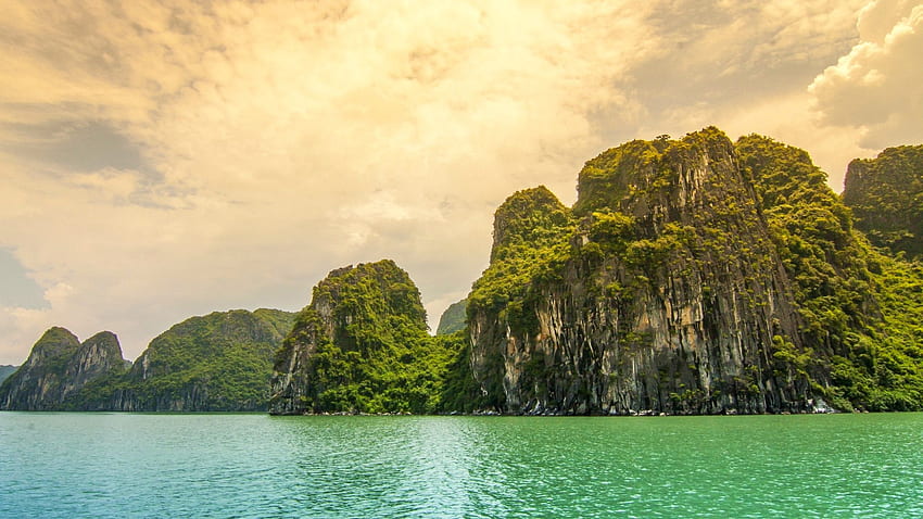 Vietnam, tropical, montagnes, paradis, mer, île, voyage, belle, plage, forêt Fond d'écran HD