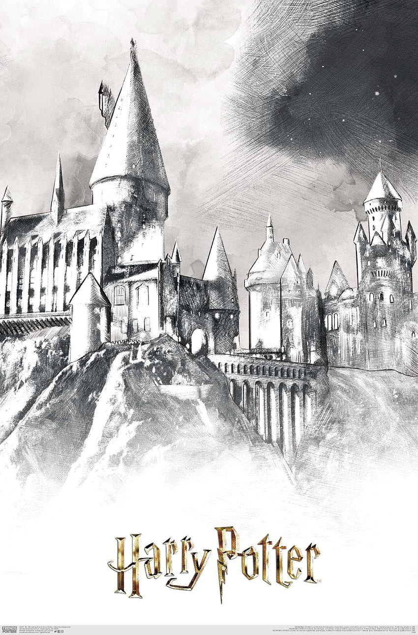 The Wizarding World: Harry Potter - Illustrated Hogwarts in 2020. Harry potter wall art, Harry potter wall, Harry potter drawings HD phone wallpaper