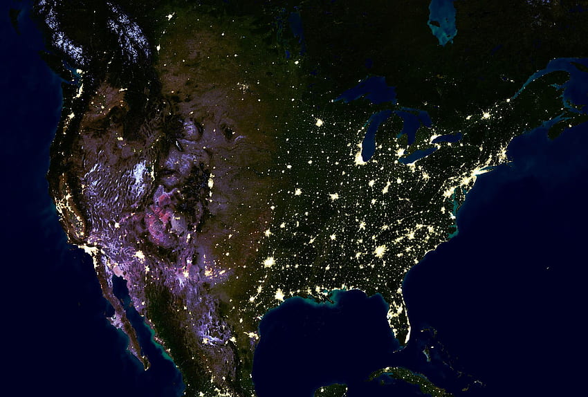 Dunia di Malam Hari, Bumi NASA di Malam Hari Wallpaper HD