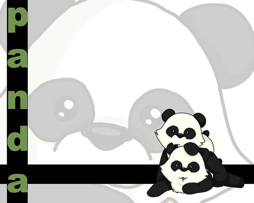 Panda Bears, Chibi Cute Panda HD wallpaper