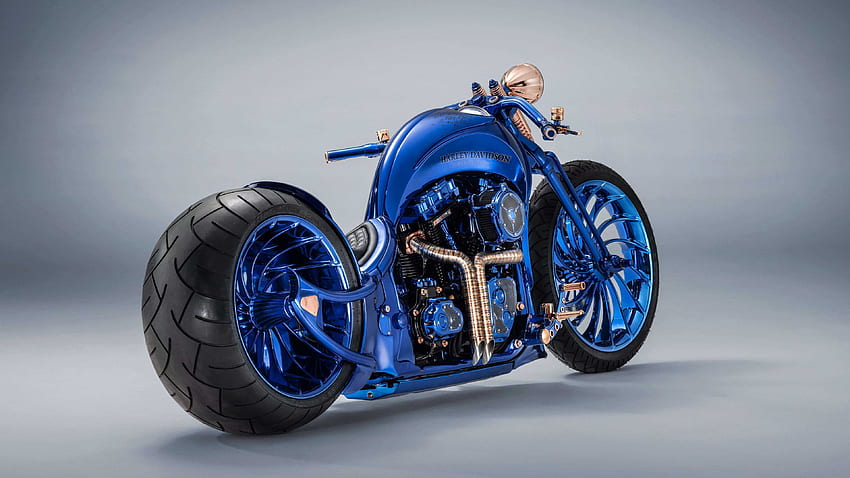 Harley Davidson Blue Edition , Bikes, Blue Bicycle HD wallpaper