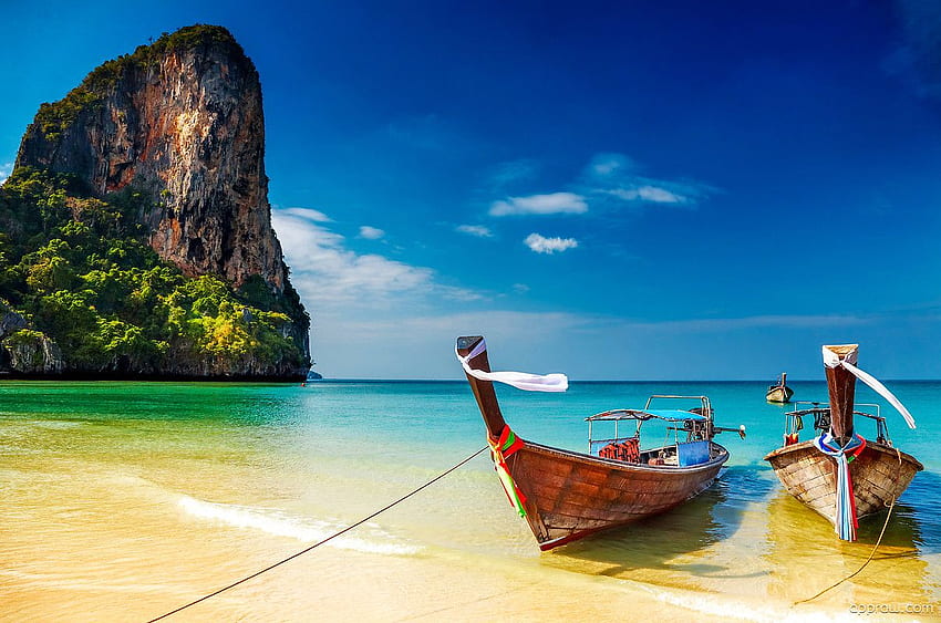 Longtail Boat Pantai Thailand - Thailand, Laut Thailand Wallpaper HD