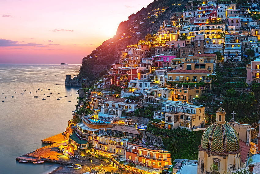Pantai Amalfi Wallpaper HD
