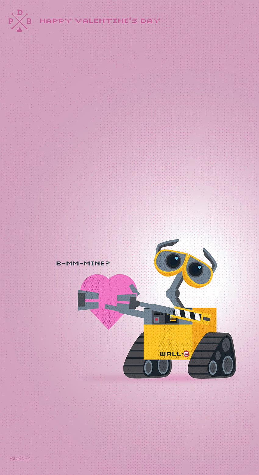 Wall•E – IPhone Android, Disney Valentine's Day HD phone wallpaper