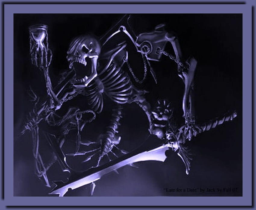 szkielet, czaszka, ciemność, żniwiarz, śmierć Tapeta HD