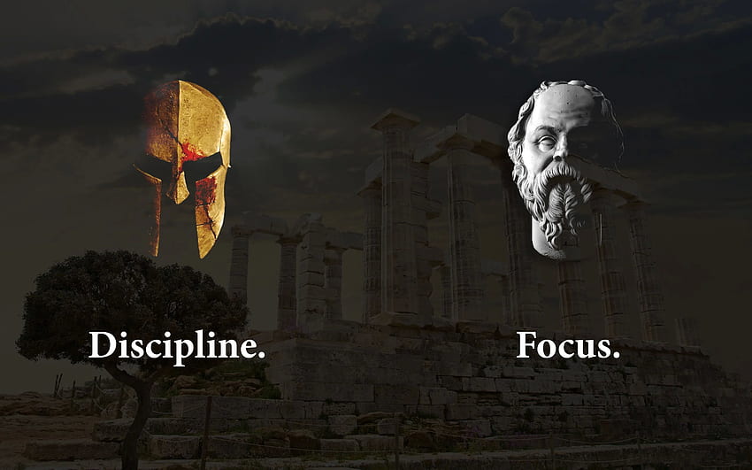 Дисциплина и фокус, гръцки философи HD тапет