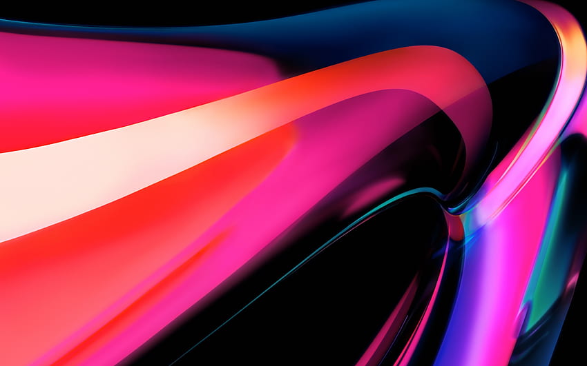 MacBook Pro , Apple M1, Multicolor, Pink, Glossy, Stock, , Abstract, MacBook Pro 2021 HD wallpaper