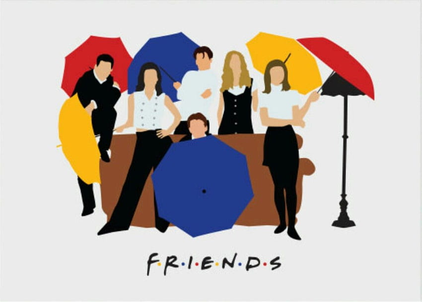 Friends TV는 미니멀한 포스터를 보여주었습니다. 프렌즈 포스터, 프렌즈 tv HD 월페이퍼