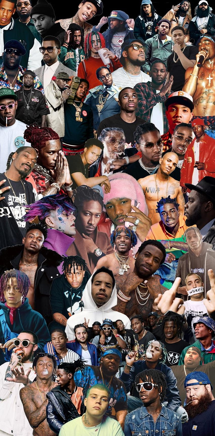 Hip Hop Male , Rappers Collage HD phone wallpaper