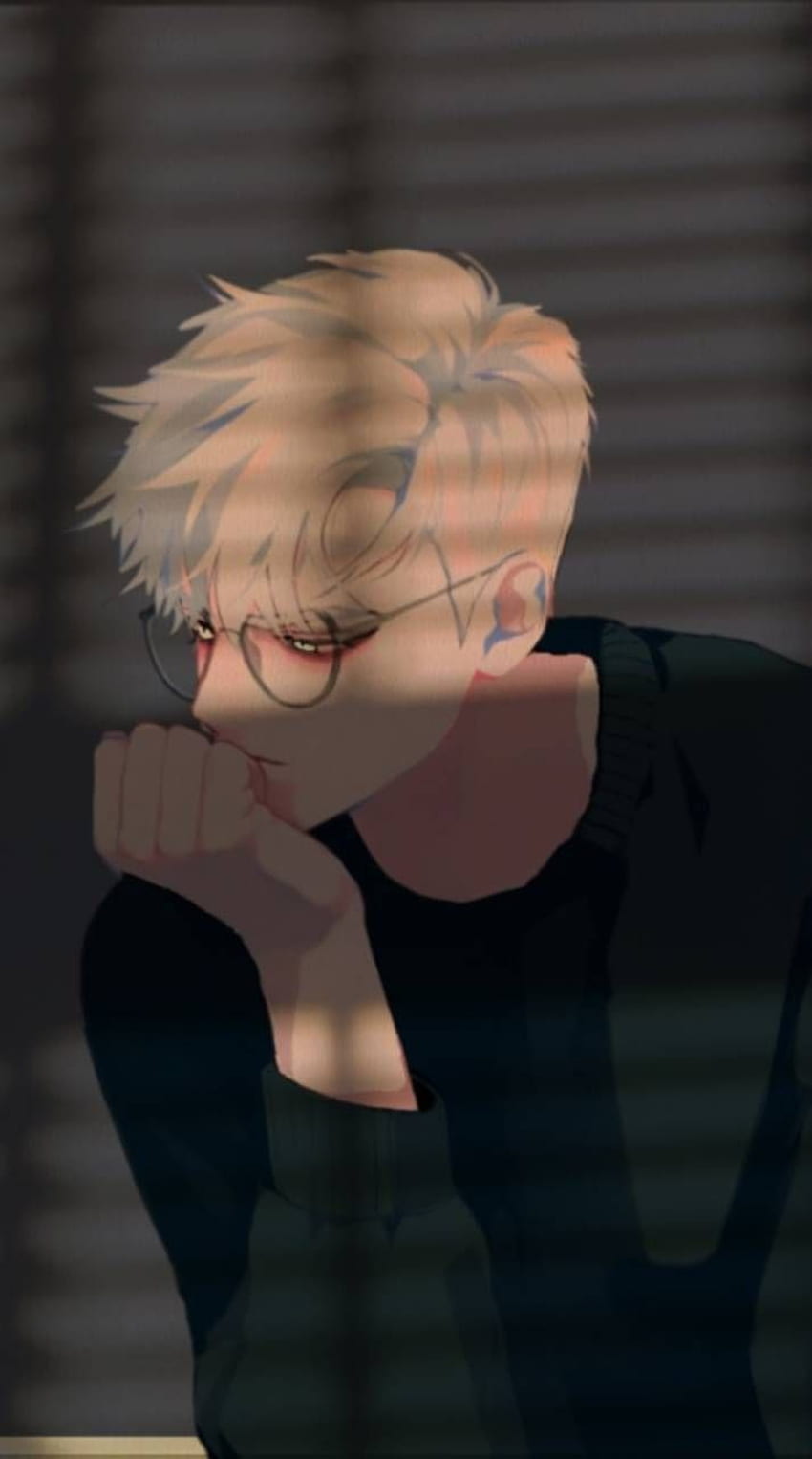 Einsamkeit allein trauriger Anime-Junge - Anime, trauriger Jungen-Cartoon HD-Handy-Hintergrundbild
