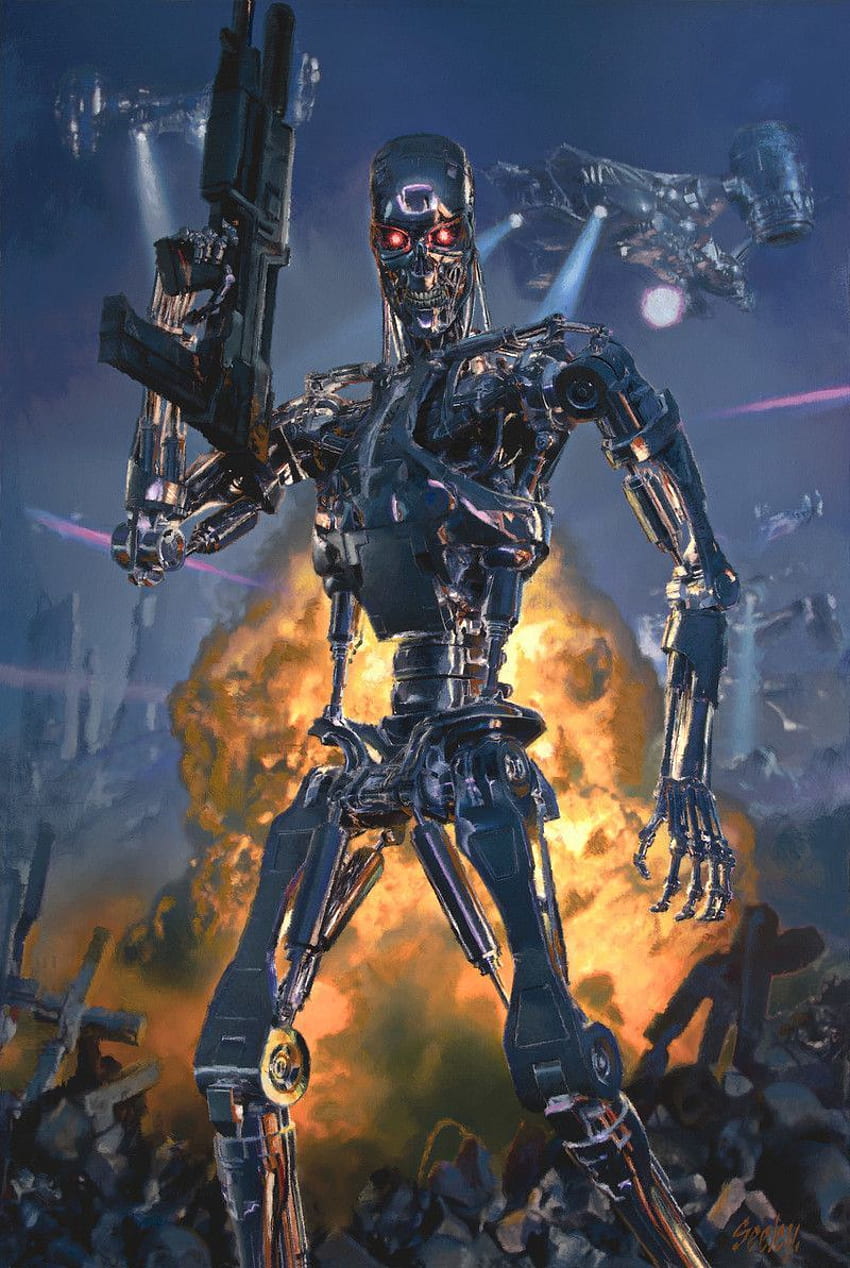 Terminator Future War by Dave Seeley on ArtStation HD phone wallpaper