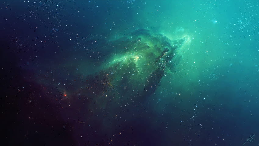 Distant Nebula, nebula, planets, gas, , space, stars, suns, distant HD wallpaper