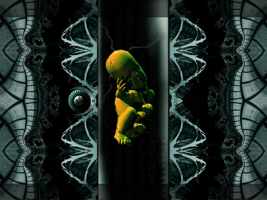 Tubo de ensaio, escuro, alienígena, criança, tubo de ensaio papel de parede HD