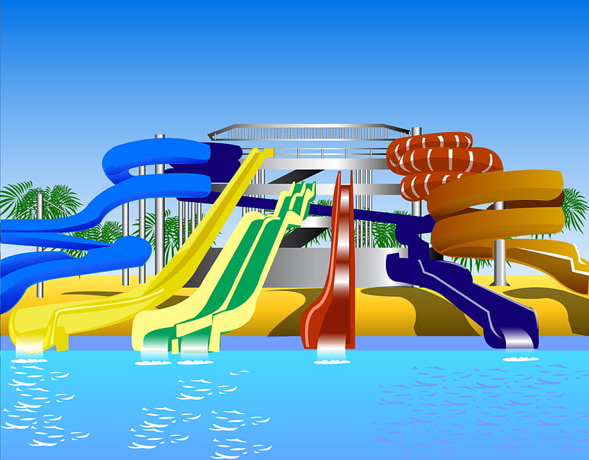 Waterpark Background. Waterpark , Waterpark Background and, Water Slide HD wallpaper