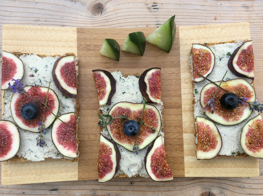 Food, Bilberries, Fig, Sandwiches HD wallpaper