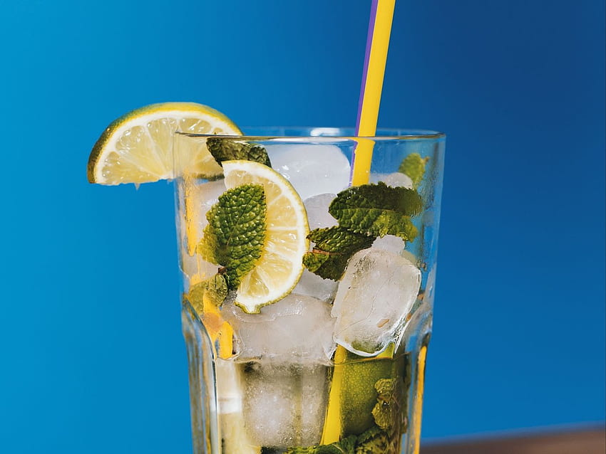 cocktail, mojito, lemonade, lime, ice HD wallpaper