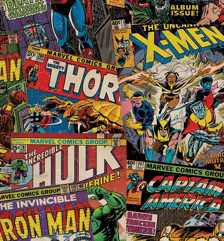 Marvel Bandes Dessinées Vintage Fond d'écran de téléphone HD